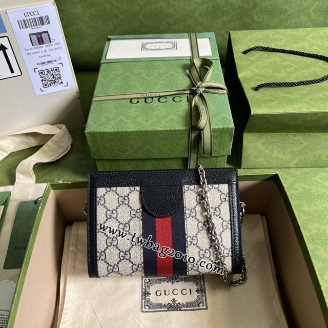 gucci專櫃新款女士斜挎手袋 古馳Ophidia系列GG迷你鏈條包 jcp1824